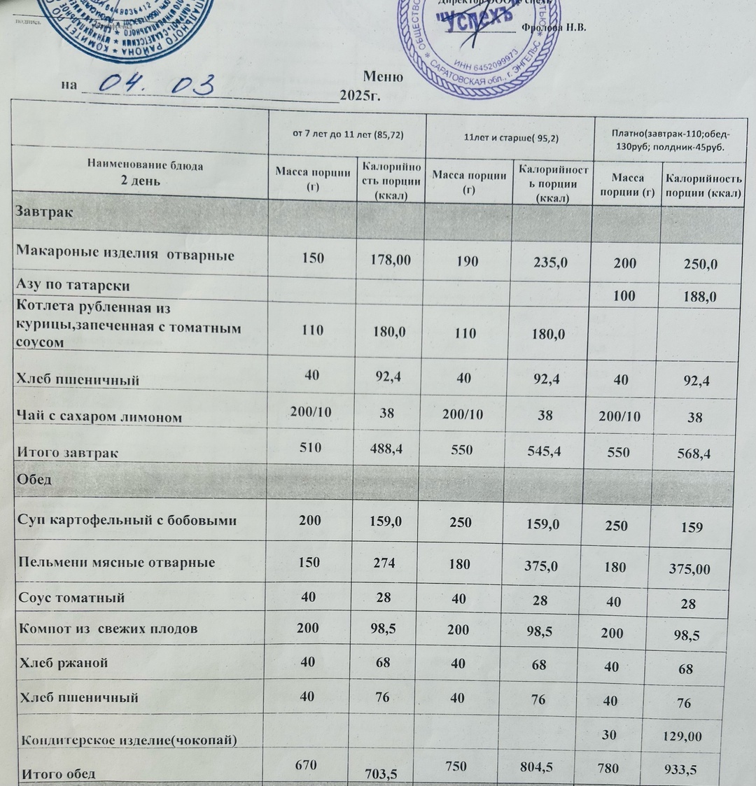 04.03.2025 меню
