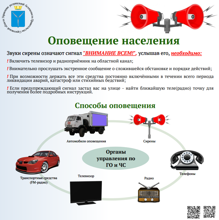Памятка Оповещение населения.